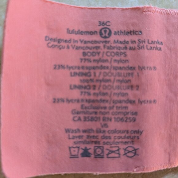 Lulu Ta Ta Tamer 36C sports bra - Picture 9 of 10